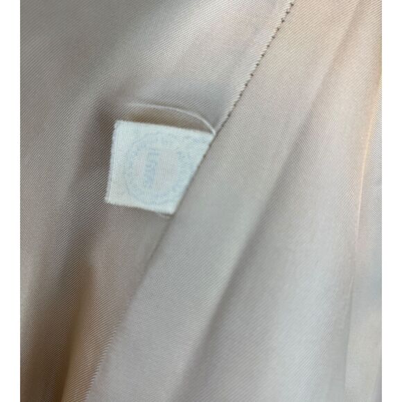 Vintage Womens Unbranded Wool Long Peacoat Camel Union Made Gold Stitching SZ 12 - Picture 7 of 7